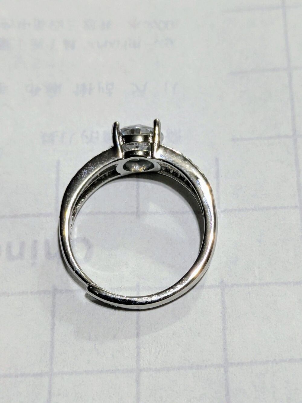 Brand New Womens 925 Silver (With Stamp) 1Ctw Moissanite Adjustable Size 6 Ring - Picture 3 of 8